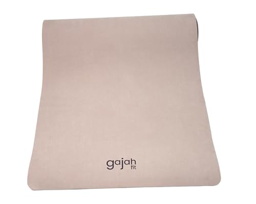 Gajah fit® - Esterilla DEPORTE, YOGA, PILATES, FITNESS antideslizante - FABRICADA INTEGRAMENTE EN ESPAÑA (BEIGE)