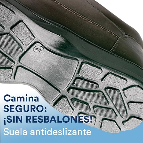 GALERIA DEL COLECCIONISTA Zapatos Elegance Confort Ancho Especial Hombre con Velcro Ajustable. Interior de Piel Transpirable, Suela Antideslizante. Plantilla Memory Foam: cómodos y cálidos.