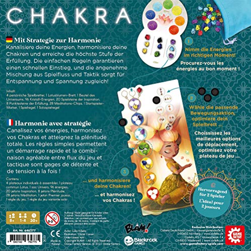 Game Factory 646277 Chakra, armonía, Familiar, Estrategia para Adultos y niños a Partir de 8 años (Juego básico), Color