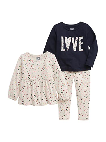 GAP Conjunto de ropa de 3 piezas para bebé niña, Estampado de confeti, 3YRS