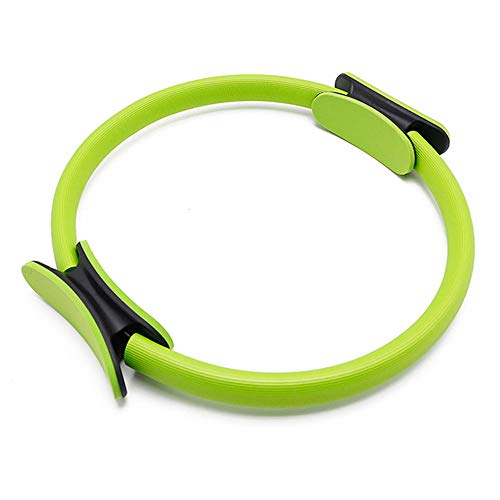 GaRcan Anillo de Doble Mango para Pilates, círculo de Ejercicio para Quemar Grasa, círculo de Yoga Profesional, Anillo de Pilates Ligero para tonificar Abdominales, Muslos y