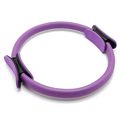 GaRcan Anillo de Doble Mango para Pilates, círculo de Ejercicio para Quemar Grasa, círculo de Yoga Profesional, Anillo de Pilates Ligero para tonificar Abdominales, Muslos y