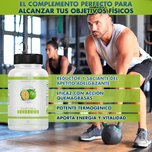 Garcinia Cambogia 1.000mg 60% HCA | Quemagrasas natural | Termogénico | Supresor del apetito | Fórmula adelgazante natural | Pastillas quemagrasas efectivas y potentes | 60 cápsulas.