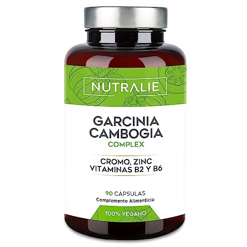 Garcinia Cambogia Extra Fuerte 2000mg 60% HCA - Rápido Efectivo Potente - Cromo Zinc B2 B6 - Pastillas para Mujer y Hombre - 90 Cápsulas Nutralie