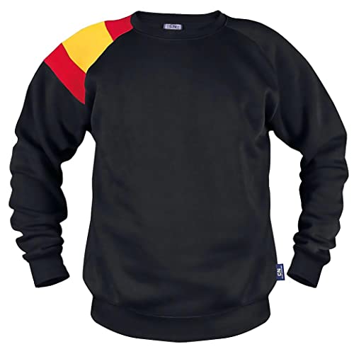 GARGOLA.ES OPERADORES DIGITALES Sudadera, Color Negro, Unisex, Bandera de España, Tejido Extra Suave y Ligero con tecnología Polar Soft, Deportiva, Casual, Informal, Sudaderas, Jersey (M)