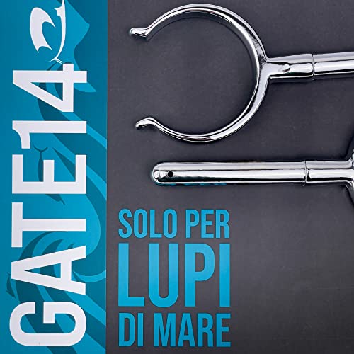 GATE14® Escalamos para Remos 2 Piezas con Acoplamiento de Bayoneta en Latón Cromado Ø Vástago: 14 mm
