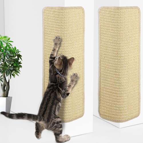 GBLAVM Rascador para Gatos Sisal Natural,60x30cm,Protección Muebles,Cuida Uñas Gato,Diseño Sostenible y Elegante para tu Hogar Felino,para Sofa,Pared,Cama,Esquina,antiarañazos,Protector