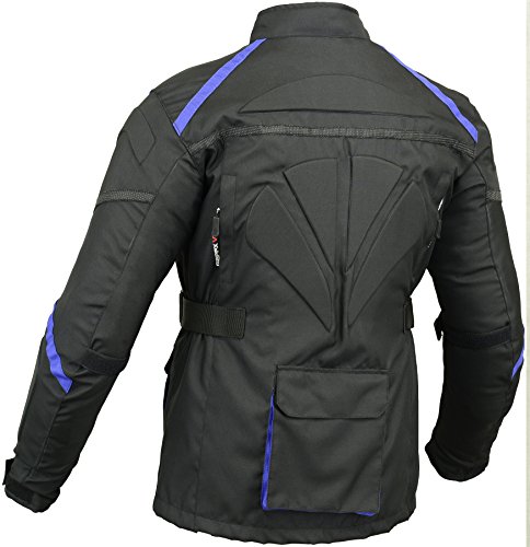 GearX Chaqueta de moto impermeable Surfer Protecciones acolchadas Cremalleras de ventilación, L