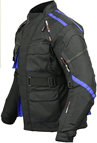 GearX Chaqueta de moto impermeable Surfer Protecciones acolchadas Cremalleras de ventilación, L