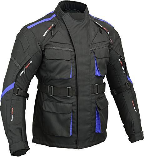 GearX Chaqueta de moto impermeable Surfer Protecciones acolchadas Cremalleras de ventilación, L