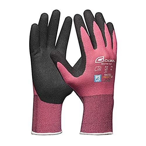 Gebol Guantes de trabajo para mujer, talla XS (Gr 6), color rosa, L Master Flex Lady L, 1 par