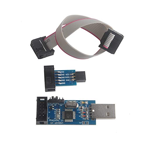 Geekstory ATMEL 51 AVR USB ISP ASP microcontrolador programador descargador con cable + placa adaptador de 10 pines a 6 pines para Ender 3 o Ender 3 Pro