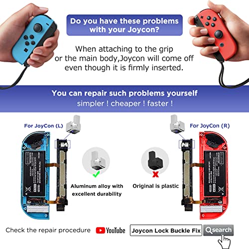 GeeRic Reparación de Repuesto para Switch Joy con, 34en1 Recambios de Joystick Compatible con Switch Joycon con Kit de Destornilladores