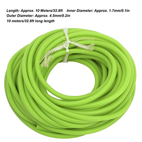 Gegong Slingshot Latex Tube, 32,8 Fuß Latex Tube Cuerda elástica 1,7 mm ID / 4,5 mm OD für Slingshot Catapult Outdoor Hunting Fitness (Verde)