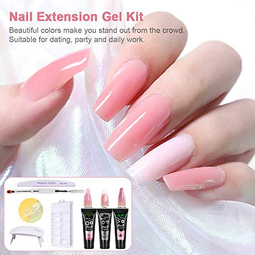 Gel De Manicura De Secado Rã¡Pido Lã¡Mpara, Uv Moldes, Kit De ExtensióN De UñAs - 3 Colores