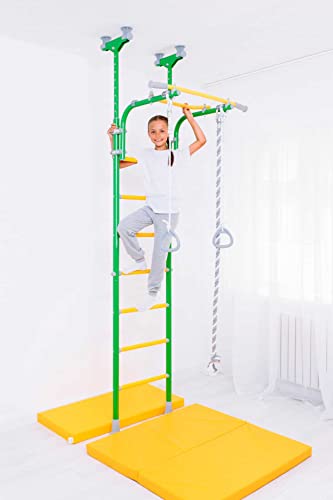 Generic Wallbarz Family 4D - Espaldera de escalada para niños con montaje en techo en negro