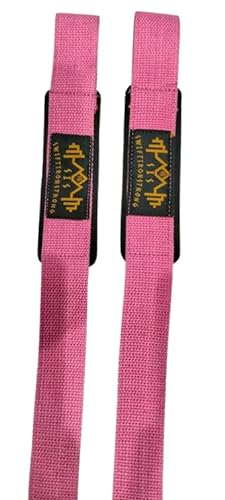 Genérico SIS. Straps de Gym. Correas de Levantamiento de Barras y Pesas Realizar Powerlifting o Levantamiento de Mancuernas. Agarraderas de Gimnasio Fuertes y Resistentes (Rosa)