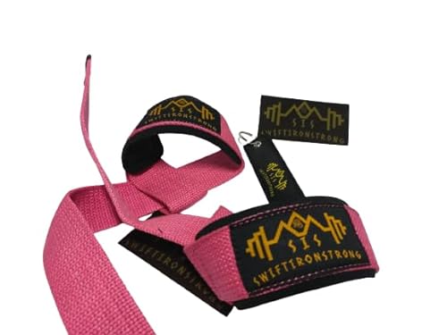 Genérico SIS. Straps de Gym. Correas de Levantamiento de Barras y Pesas Realizar Powerlifting o Levantamiento de Mancuernas. Agarraderas de Gimnasio Fuertes y Resistentes (Rosa)