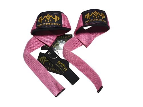 Genérico SIS. Straps de Gym. Correas de Levantamiento de Barras y Pesas Realizar Powerlifting o Levantamiento de Mancuernas. Agarraderas de Gimnasio Fuertes y Resistentes (Rosa)