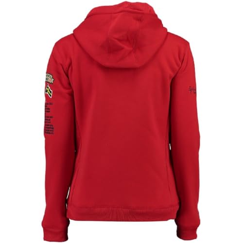 Geographical Norway GYMCLASS Men - Sudadera con Capucha y de Bolsillo Canguro para Hombre - Sudadera con Logo de la Marca y Manga Larga (Rojo, L)