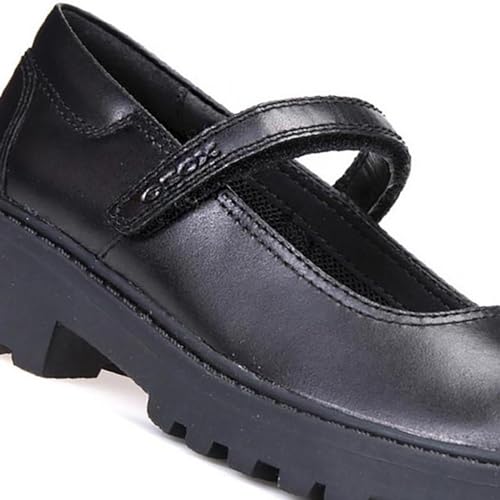 Geox J Casey Girl P, Bailarinas Niñas, Negro, 33 EU