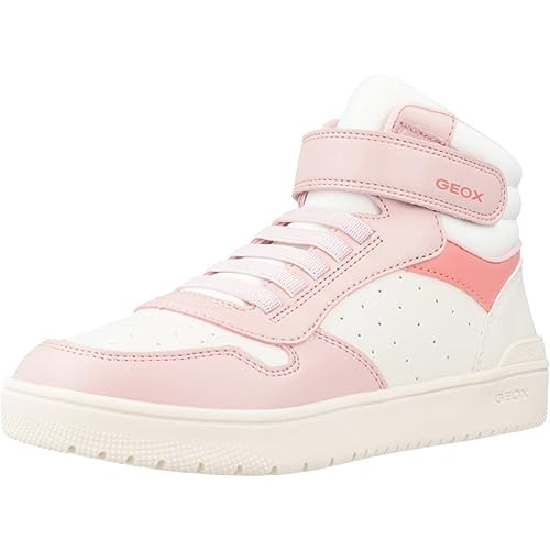 Geox J Washiba Girl A, Zapatillas Mujer, Lt Marfil Lt Rose, 37 EU