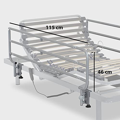 Gerialife - Barandillas abatibles para Camas articuladas | Muy Resistentes y fáciles de Instalar | Anti-atrapamiento de Manos (Juego de 2 barandillas)