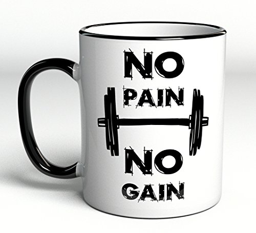 geschenke-fabrik.de Taza con texto No Pain No Gain