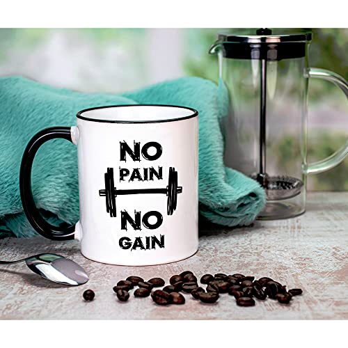 geschenke-fabrik.de Taza con texto No Pain No Gain