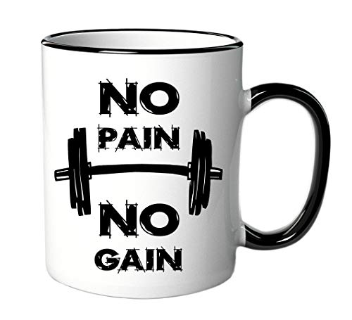 geschenke-fabrik.de Taza con texto No Pain No Gain