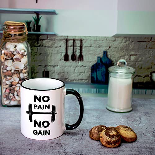 geschenke-fabrik.de Taza con texto No Pain No Gain