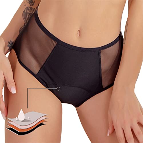 GETOUT Ropa interior de algodón para mujer, bragas de cintura alta a prueba de fugas, ropa interior para mujer, a prueba de fugas, de algodón durante la noche, bragas menstruales, tangas de algodón,