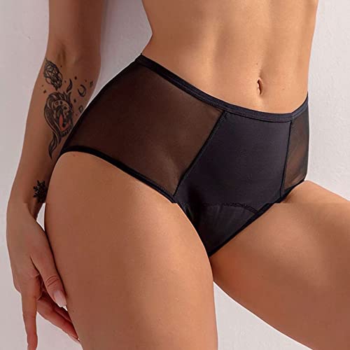 GETOUT Ropa interior de algodón para mujer, bragas de cintura alta a prueba de fugas, ropa interior para mujer, a prueba de fugas, de algodón durante la noche, bragas menstruales, tangas de algodón,