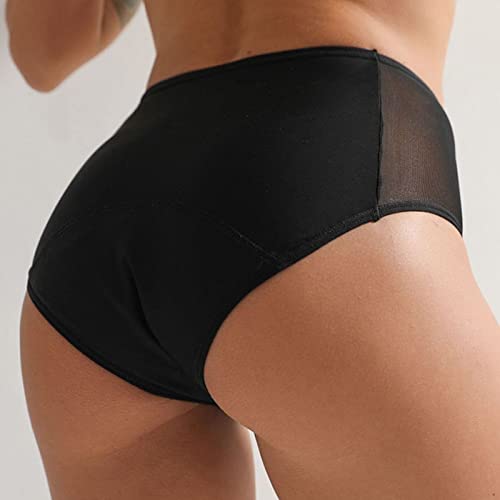 GETOUT Ropa interior de algodón para mujer, bragas de cintura alta a prueba de fugas, ropa interior para mujer, a prueba de fugas, de algodón durante la noche, bragas menstruales, tangas de algodón,