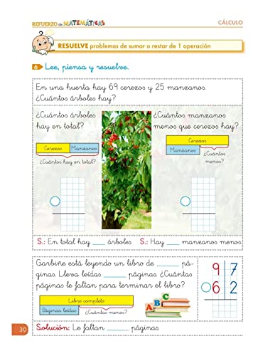 GEU Cuaderno de refuerzo de matemáticas para Primero de Primaria con Más de 50 ejercicios Matemáticas comprensiva Cálculo 3