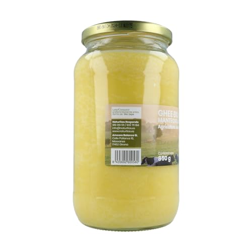 Ghee Mantequilla Clarificada 100% Bio Naturitas Essentials 850 gr | Mantequilla keto | 98% materia grasa | Mejora las digestiones | Sin lactosa | Certificado BIO