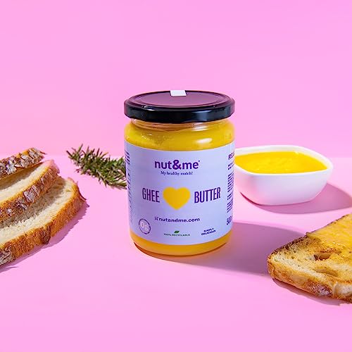 Ghee Mantequilla Clarificada 500 gr nut&me | Mantequilla Keto | Sin lactosa | 99,8% de Materia Grasa | Perfecta para Altas Temperaturas | Sin OGM | Vegetariano |