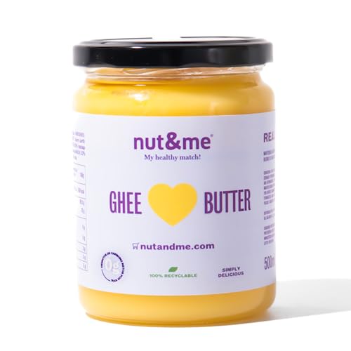 Ghee Mantequilla Clarificada 500 gr nut&me | Mantequilla Keto | Sin lactosa | 99,8% de Materia Grasa | Perfecta para Altas Temperaturas | Sin OGM | Vegetariano |