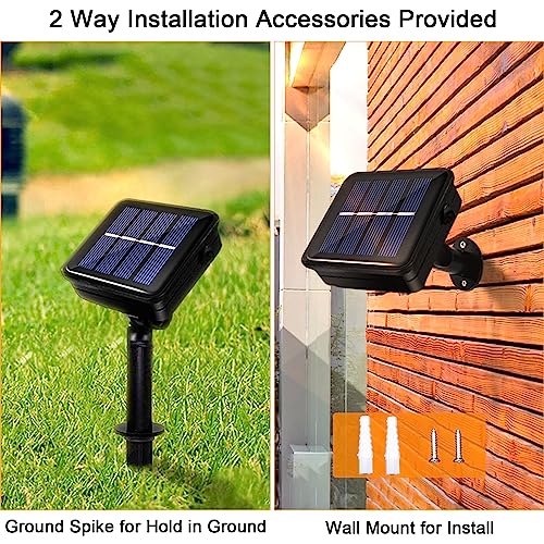 GHONLZIN Solar Cadena de Luces, Impermeable Tubo Iluminación12 Metro 8 Modos 100 LED Manguera Iluminación Solar para Navidad Fiestas Bodas Patio Jardines Festivales Decoración