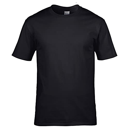 Gildan - Camiseta 100% Algodón - hombre, negro, XL