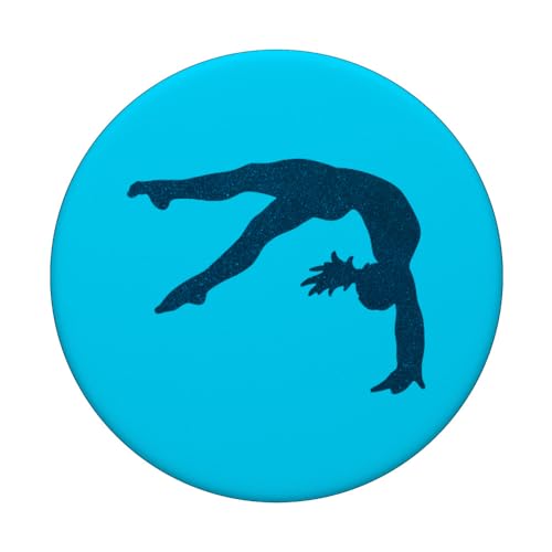 Gimnasia Azul Blanco Verde Azulado Gimnasta Chica Salto Salto PopSockets PopGrip Intercambiable