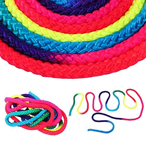 Gimnasia Rainbow Cuerda, Arco Iris Color Gimnasia Rítmica Cuerda Gimnasia Rítmica Gimnasia Cuerda Deportiva Saltar Ejercicio Cuerda Nylon Competencia Artes Entrenamiento Cuerda