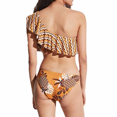 Gisela Bikini asimétrico de Mujer con Volante 3/3385.1 B - Teja, 90/42