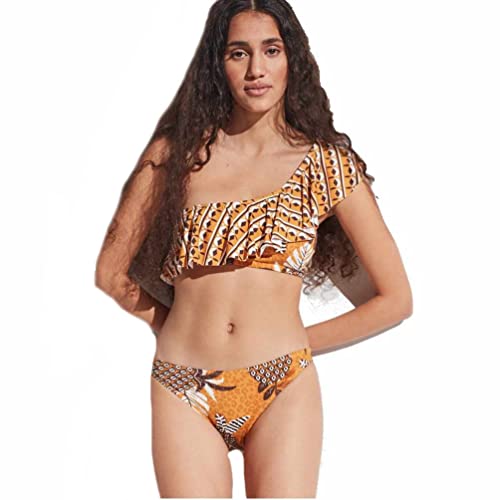 Gisela Bikini asimétrico de Mujer con Volante 3/3385.1 B - Teja, 90/42