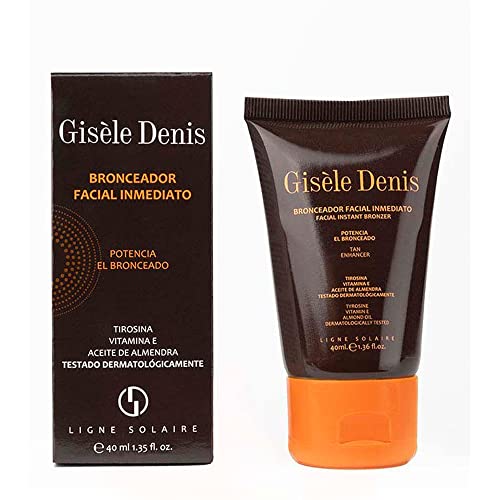 GISÈLE DENIS - Bronceador Facial Inmediato 40 ml, Bronceador en Crema, Acelerador del Bronceado, para Cara, Bronceador Solar con Extracto de Zanahoria, Intensificador y Potenciador