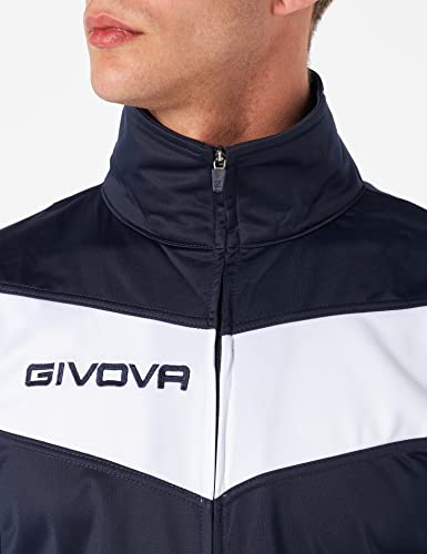 Givova Visa Chandal, Hombre, Multicolor (Azul oscuro/Blanco), M