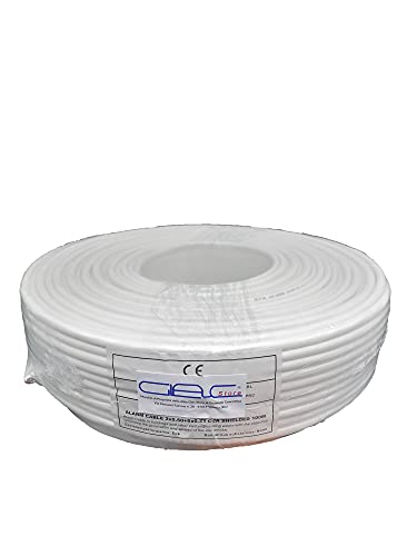 Glac Store® - Cable de alarma con 8 hilos, bobina de 6 x 0,22 + 2 x 0,50 mm, 6 + 2 rollos de 100 metros, CCA blindado profesional, certificado antipropagación en caso de incendio