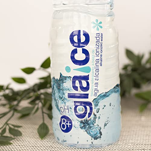 Glaice - Agua Alcalina ionizada, Sabor limpio, Textura aterciopelada, sistema de bio-reacción 100% mineral,1,25 Litros