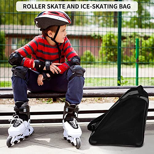 GLAITC Bolsa de Patinaje sobre Ruedas,Bolsa de Patinaje sobre Hielo Unisex con Correa de Hombro Ajustable Bolsa de Almacenamiento de Tela Oxford para Patines para Mujeres, Hombres, ni?os