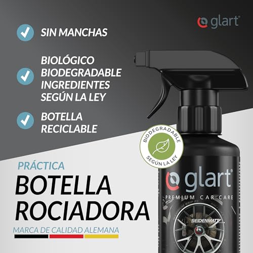 Glart 45RK abrillantador para neumáticos, cuidado de neumáticos, cuidado de goma, brillo de seda mate, 500 ml, con esponja de aplicación.